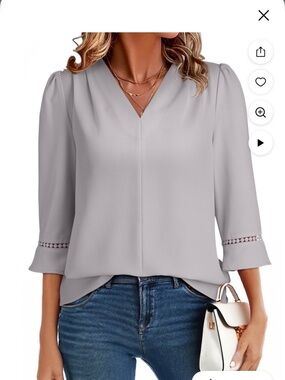 V-Neck Bell Sleeve TUNIC
